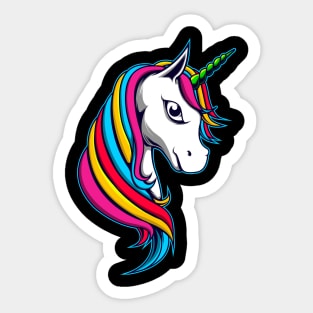 rainbow unicorn colorful Sticker